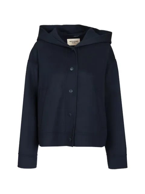 Weekend Max Mara hooded double-wool jacket Blue 2625086041600