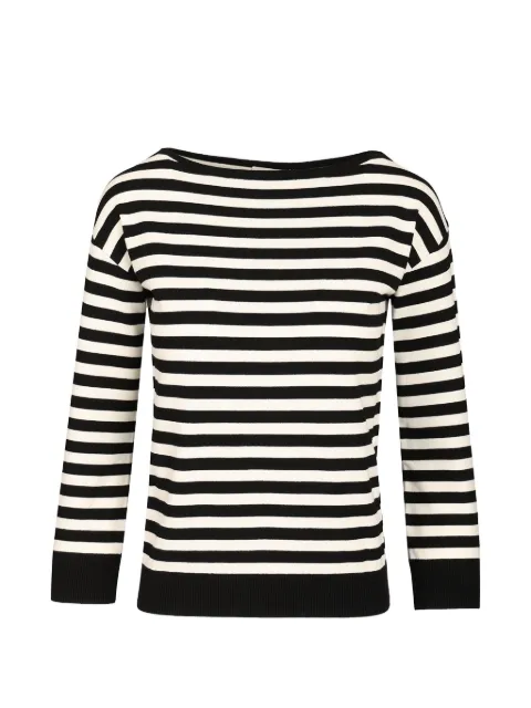 Weekend Max Mara striped boat-neck sweater Black 2625366101600