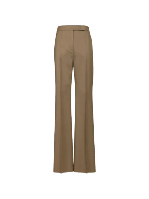 Max Mara gabardine pressed-crease trousers Brown 2621136181600