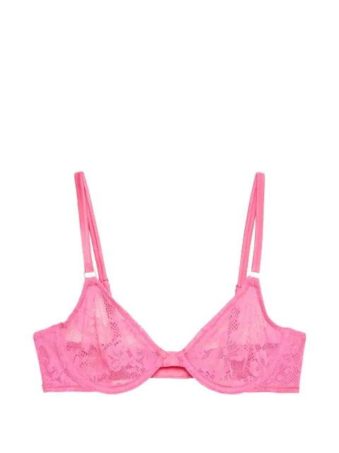 Fleur Du Mal Le Stretch lace demi bra Pink BR03891159