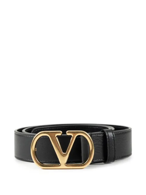 Valentino Garavani VLogo Signature leather belt Black WT0SM3ZDM