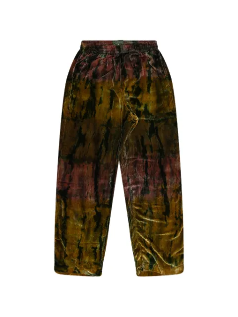 Denim Tears tie-dye velour track pants Brown DT709