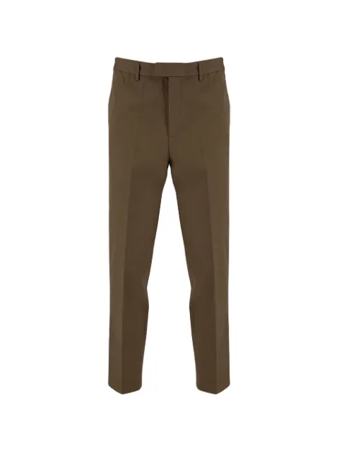 Emporio Armani pressed-crease slim-fit trousers Brown EM006788AF19413