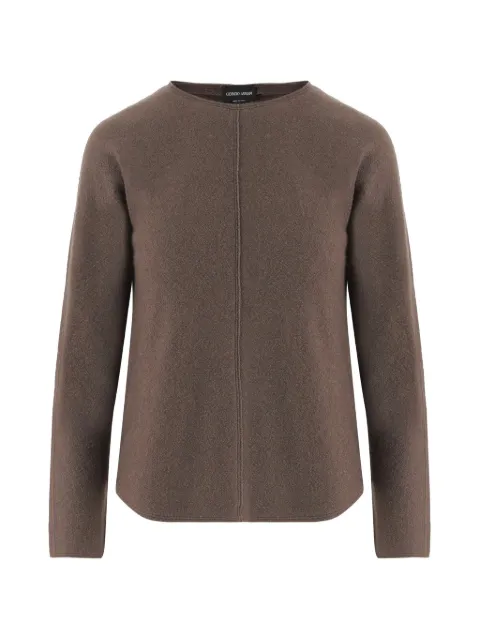 Giorgio Armani seam-detail sweater Brown GW004240AF17758U