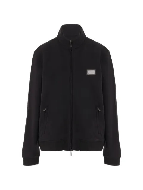 Emporio Armani logo-plaque zip-up sweater Black EM006821AF17545