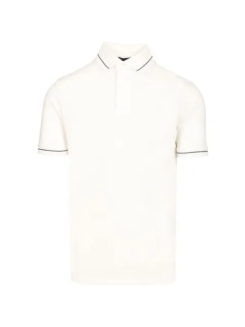 Emporio Armani logo-detail short-sleeve polo shirt White EM006625
