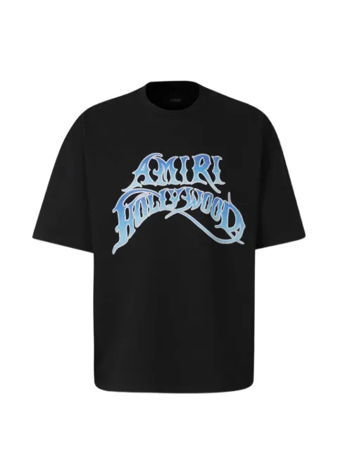 AMIRI rhinestone-embellished logo-print T-shirt Black AM326JR016