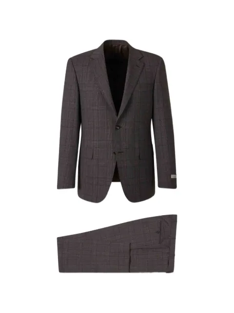 Canali check-pattern suit Brown 1228020BF06175