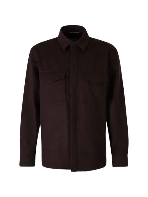 Canali button-up shirt jacket Brown 31021WCJ06220