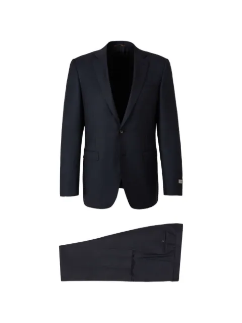 Canali check-pattern single-breasted suit Blue 1922020BF00069