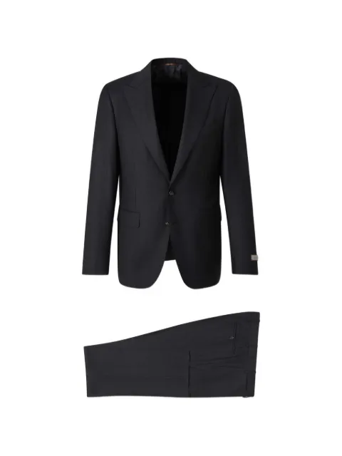 Canali pinstripe-pattern single-breasted suit Black 1528620BF04364