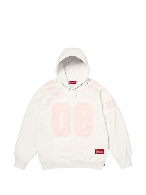 Supreme logo-patch hoodie White SU28005
