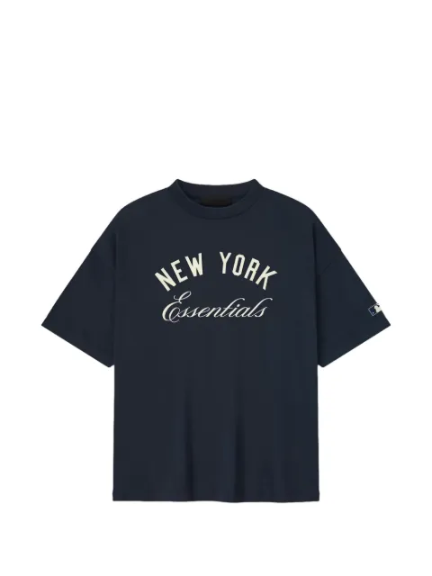 FEAR OF GOD ESSENTIALS Yankees 90's Tee logo-print T-shirt Blue LMG038YA