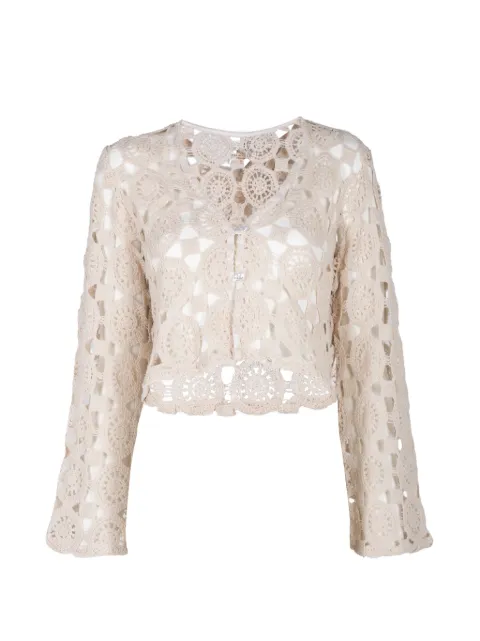 PALMACEA mandala crochet cardigan Neutrals 6106100000