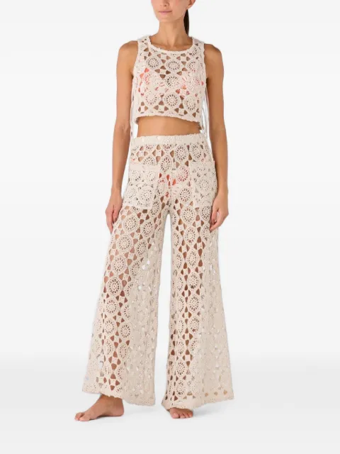 PALMACEA Yera crochet trousers Neutrals 6104620000