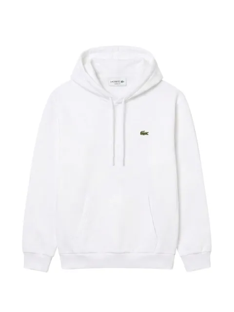 Lacoste logo-patch drawstring hoodie White SH8863