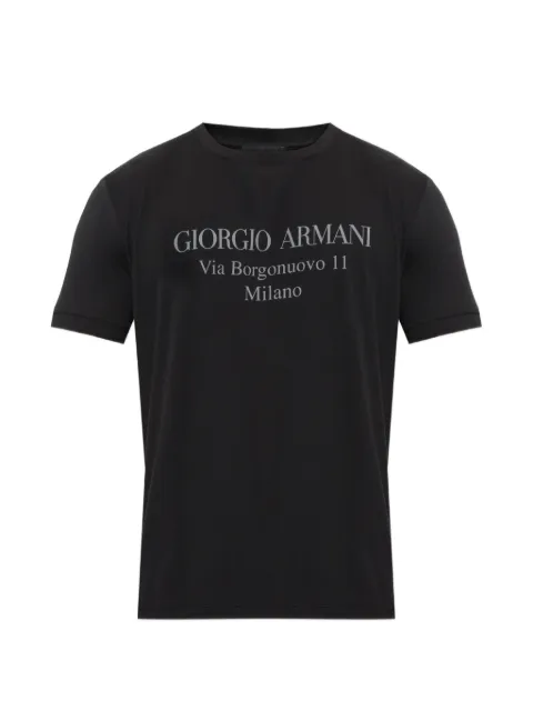 Giorgio Armani cotton T-shirt Black GM004804TE2