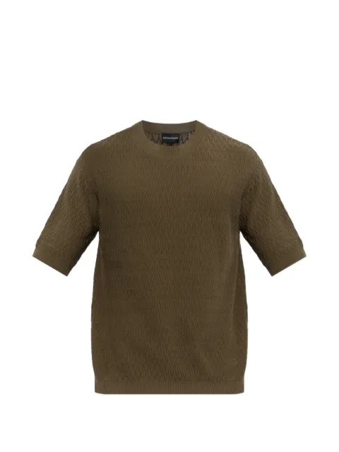 Emporio Armani textured short-sleeve T-shirt Green EM006377AF27862