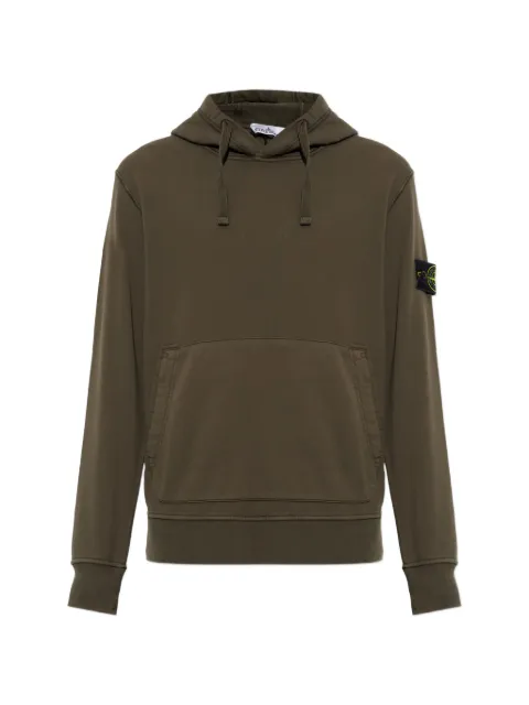 Stone Island logo-patch hoodie Green L2S156100062S0051