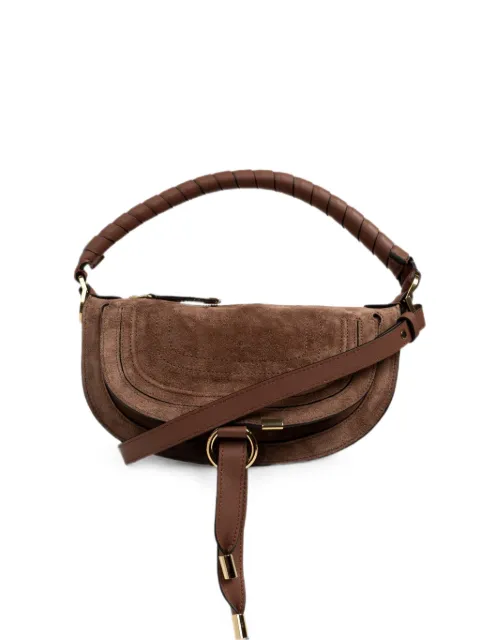 Chloé mini Marcie suede tote bag Brown CH26SP927P37