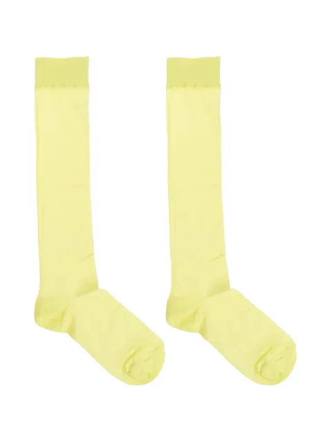 Issey Miyake transparent knee-high socks Green IM66AI112