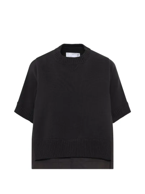 sacai layered-panel T-shirt Black 2608578