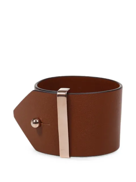 Max Mara Tavola leather bracelet Brown 2624756131600
