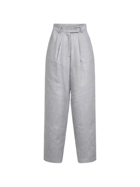 BATAKOVIC Belgrade Loro Piana asymmetric-seam wide-leg trousers Grey LPDGREYPANTSGREYDENIMLOROPIANAPANTS