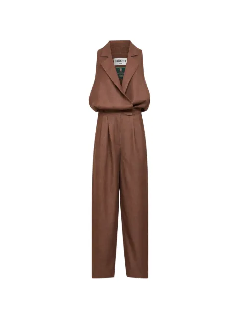 BATAKOVIC Belgrade Rasty wrap-front sleeveless jumpsuit Brown FTDRASTYBJUMPSUITRASTYBROWNFTDJS