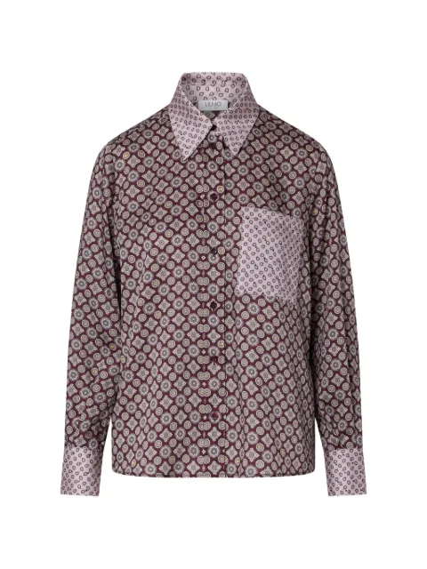 LIU JO printed twill shirt Purple WF6198TS531L9217