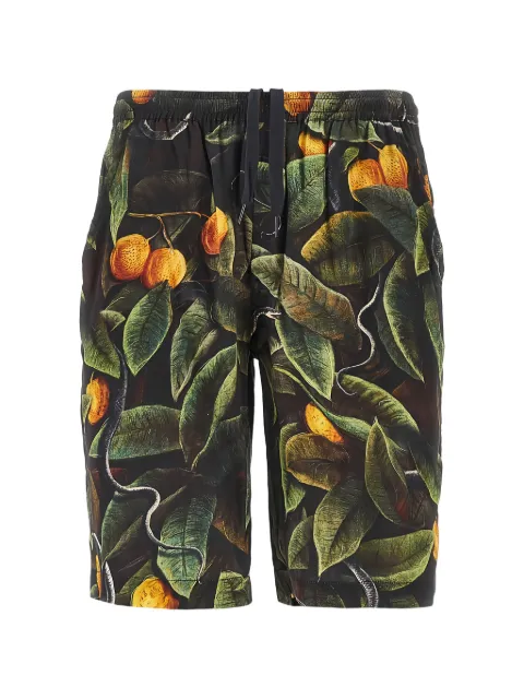 Endless Joy snake-print silk shorts Green AB03XSNAKER