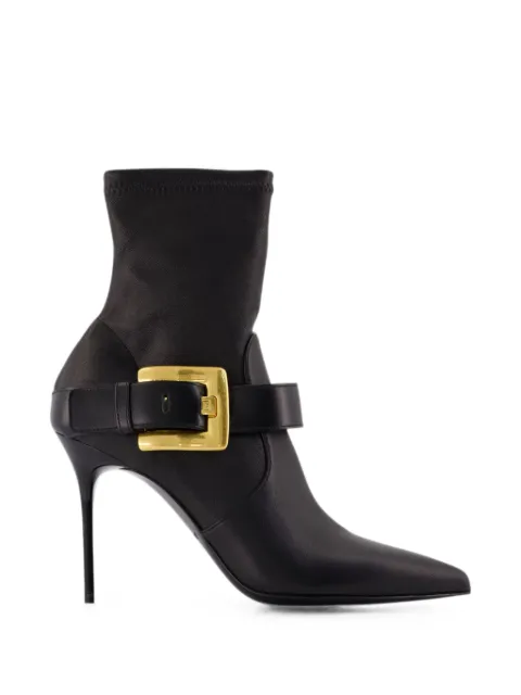 Balmain Anthem buckle-fastening ankle boots Black HN1TE282LSNA