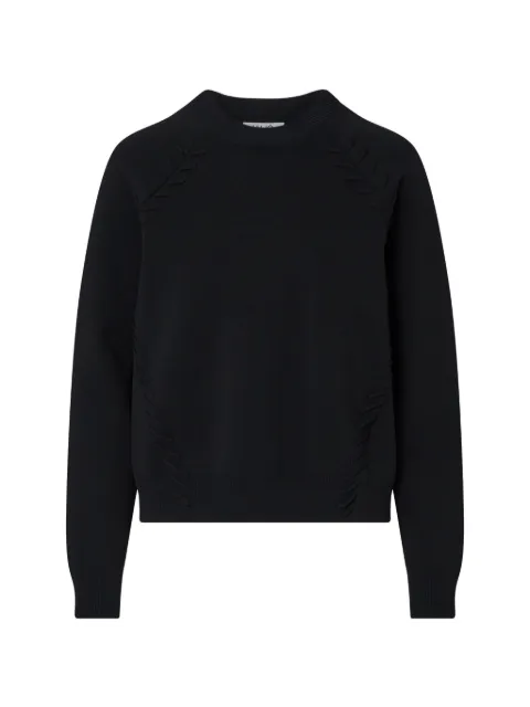 LIU JO boxy sweater with braided details Black WF6186MS81R
