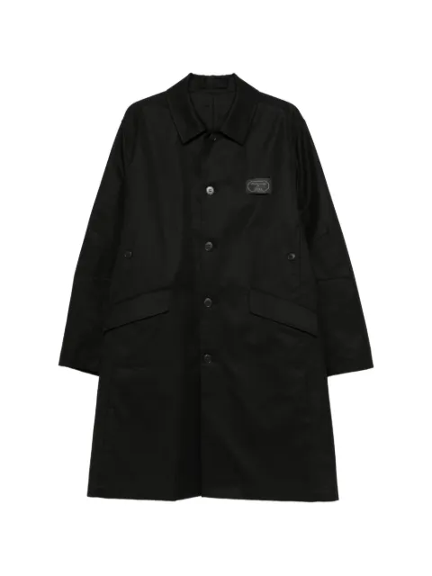 Undercover graphic-patch single-breasted coat Black UP2F4302