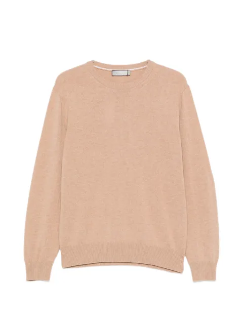 Canali crew-neck ribbed-trim sweater Neutrals MK02484C0012
