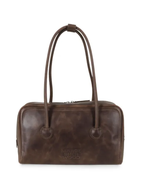 Marge Sherwood Boston logo-debossed leather tote bag Brown M26431SB05