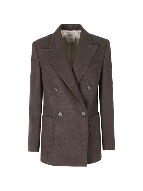 Eleventy double-breasted peak-lapels blazer Brown N85GIAJ03TES0H111