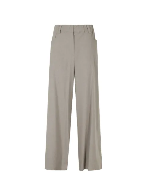 Alysi wide-leg elasticated-waist trousers Grey 166129A6044
