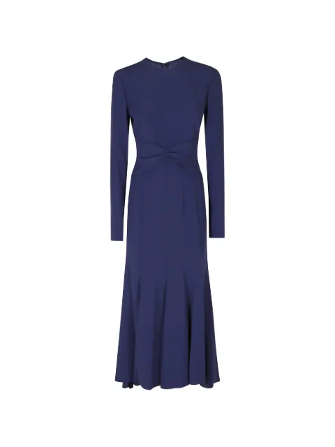 Alberta Ferretti midi ruched-waist long-sleeve dress Blue AEF262UA04106627