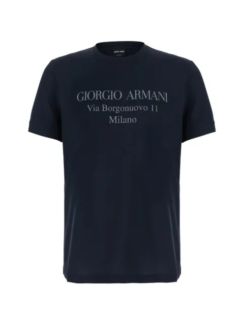 Giorgio Armani logo-print T-shirt Blue GM004804TE2
