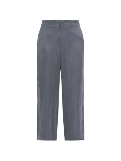 Giorgio Armani flat-front wide-leg trousers Grey GM003160TE2