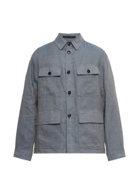 Giorgio Armani four-pocket shirt jacket Blue GM004078TE23