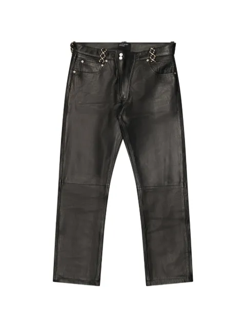 Enfants Riches Déprimés Moto Fly leather trousers Black 0007