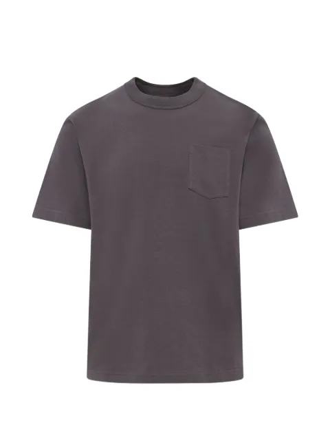sacai side-zip cotton T-shirt Grey SCM332