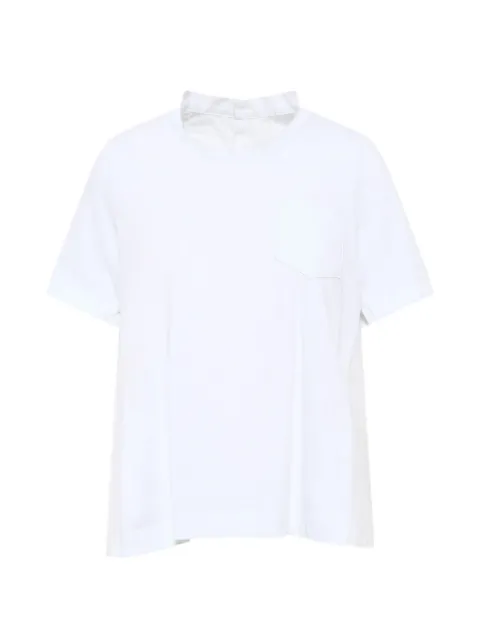 sacai panelled T-shirt White SCW351