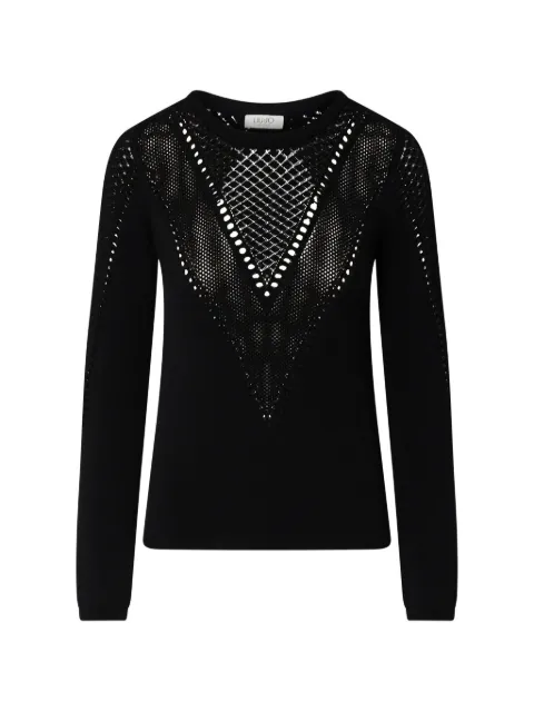 LIU JO knit top with cut-out Black WF6239MS99E22222