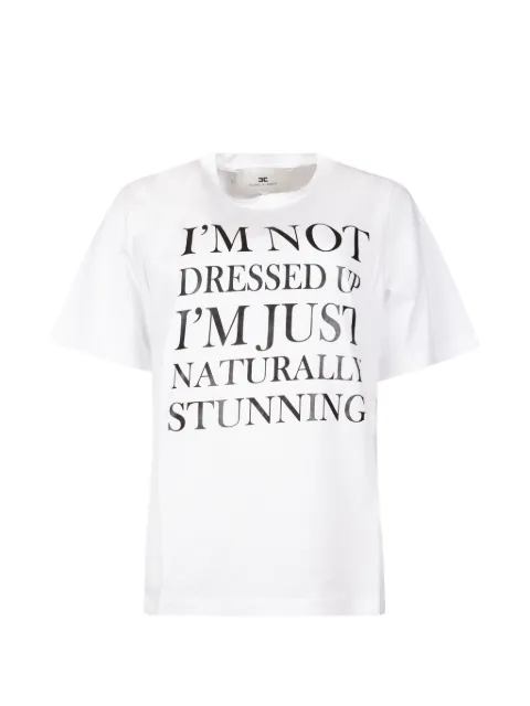 Elisabetta Franchi lightweight jersey T-shirt with print White MA03A66E2