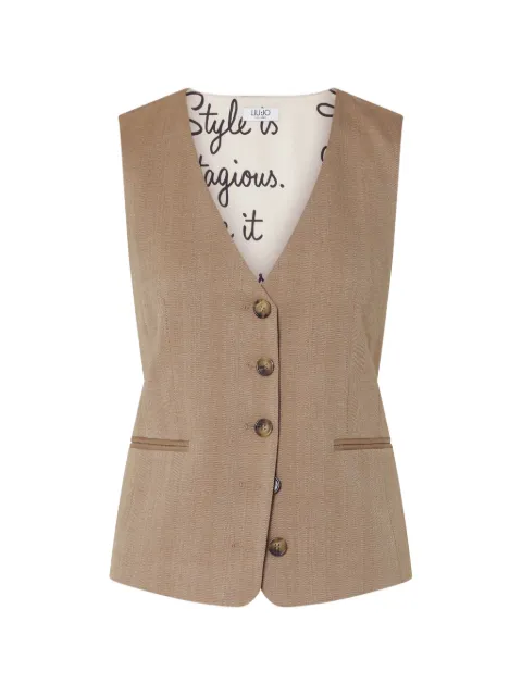 LIU JO gilet with toggles Neutrals WF6213T732AL9179