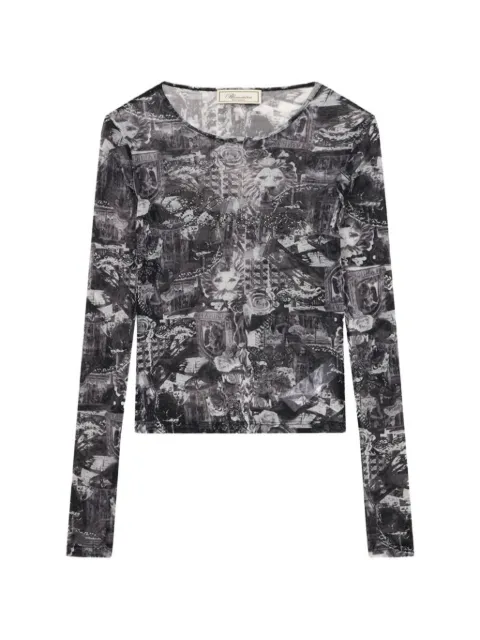 Blumarine printed jersey T-shirt Black RF6008J16