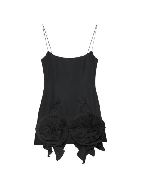 Blumarine rose-embellished mini dress Black RF6047T886422222